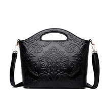 New Flower Pattern Design Women&#39;s Shoulder Bags Designer Women Genuine Leather C - £40.97 GBP