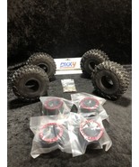 DKKY 4PCS 1.9 Inch Beadlock Metal Wheel Hub Rim And Tires NEW - $59.39