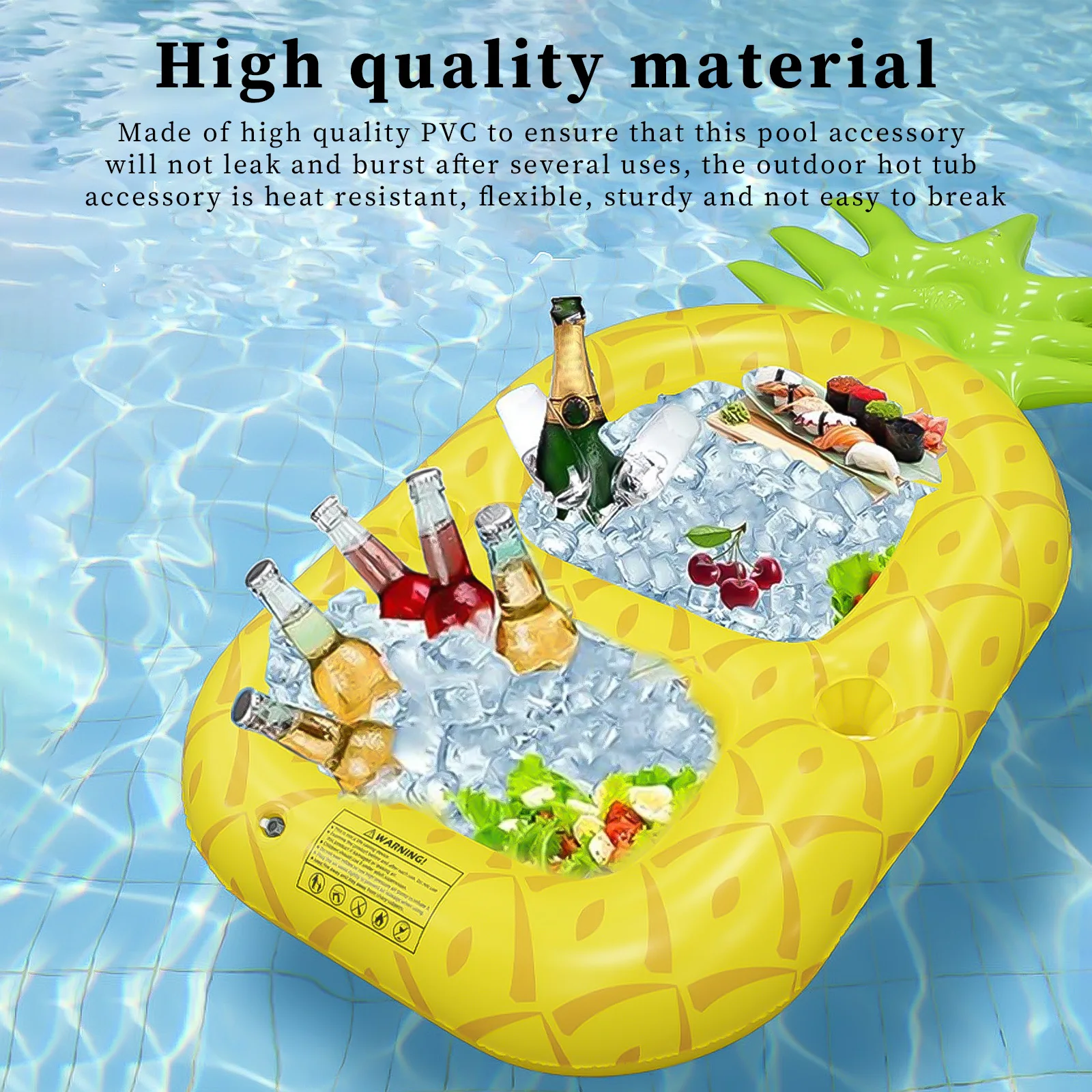 Inflatable Pool Party Food Tray Multi-hole Foldable Cup Stand Float Toy - £8.20 GBP+