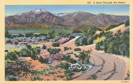 Postcard A Road Through the Desert California CA UNP K45 - £3.09 GBP