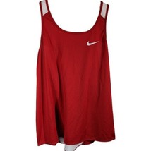 Womens Racerback Tank Top Nike Training Size L Large Red and White Sleeveless - £26.02 GBP