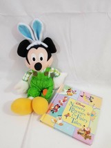 Plush Lot Large Easter Bunny ears Mickey Toy Disney with book - £13.47 GBP
