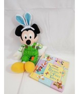 Plush Lot Large Easter Bunny ears Mickey Toy Disney with book - £13.44 GBP