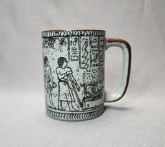 Vintage Otagiri? Egyptian Revival Pharaoh Hieroglypics Speckled Coffee Mug Cup - £11.10 GBP