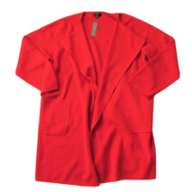 NWT J.Crew Juliette in Bright Cerise Red Open-Front Collarless Sweater Blazer XS - £63.94 GBP