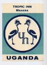 Tropic Inn Luggage Label / Baggage Sticker Masaka Uganda Africa - $11.88