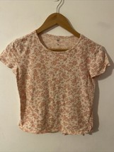 Gap kids T-shirt Peach Floral Size Large - $6.79