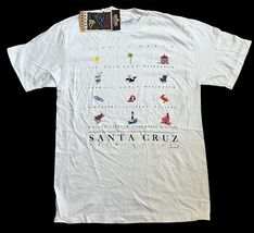 VTG Santa Cruz CA T Shirt Sz M White Single Stitch 1991 Luke-A-Tuke NOS ... - $14.80