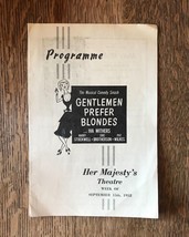 &quot;Gentlemen Prefer Blondes&quot; National Tour Theatre Program (Montreal, 1952) - $16.33