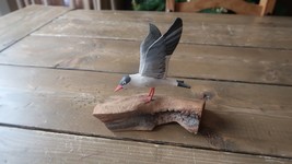 Vintage SeaGull Bird Drift Wood Folk Art 5 x 5 inches Desk Decor - £29.61 GBP