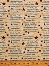 Cotton Patriotic American Spirit America Inspired Fabric Print by Yard D305.55 - £12.74 GBP