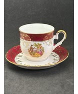 Antique HK Bavaria Porcelain Tea Set Cup &amp; Saucer 24k Gold Plated Handmade  - €39,28 EUR