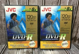 JVC DVD-R 4.7GB Lot of 2  New &amp; Sealed Movie Box Recordable Discs Version 2.0 - £8.99 GBP