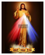 JESUS CHRIST OF NAZARETH DIVINE MERCY I TRUST IN YOU 8X10 PHOTO - £6.67 GBP