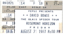 Vintage David Bowie Ticket Stumpf August 21 1987 Rosemont Il Glas Spinne... - £46.39 GBP