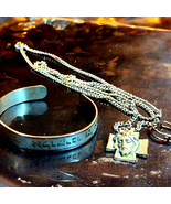 Men&#39;s~Women&#39;s~Unisex religious Vtg Jesus Necklace (Italy)~Silver Bracele... - £49.61 GBP