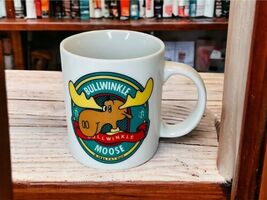 Bullwinkle Moose Cartoon Ceramic Coffee Mug Cup White Vintage 1986 NJ Croce - $19.87