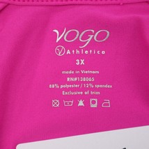 Vogo Athletica Shirt Womens 3X Pink Short Sleeve Round Neck Activewear T... - £20.10 GBP