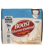 Nestle Glucose Control Drink Very Vanilla 6 Count 8 Oz Boost Balanced Nu... - $19.79