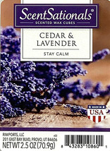ScentSationals Wickless Fragance Cedar and Lavender Wax Cubes 2.5 oz 6-C... - £10.34 GBP