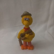 Vintage Muppets Applause Big Bird 4" Vinyl Figure As A Ranger Toy Christmas - $12.86