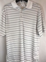 Walter Hagen Polo Golf Shirt Size Small Essentials Railroad Striped Mens White - £11.93 GBP