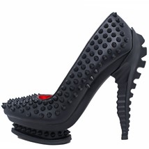 Hades MARA Black Studded Pump High Molded Spinal Heel Spiked Platform 6-... - $165.00