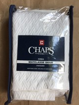 Chaps Home Standard Pillow Sham Size: 20 х 26" New White “Matelasse” - $69.99