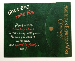 American Express A Wish Company Hallmark Fun Travelers Check Greeting Ca... - £7.97 GBP