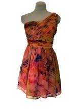 Delia&#39;s One Shoulder Dress, Tulle Underskirt, Size 5/6, Pink Floral Print - £12.51 GBP