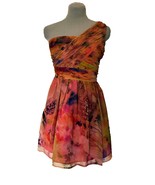 Delia&#39;s One Shoulder Dress, Tulle Underskirt, Size 5/6, Pink Floral Print - £12.20 GBP