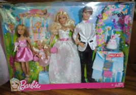 New Barbie I Can Be A Bride Wedding BARBIE KEN Stacie Chelsea Dolls Cake Gifts - £110.08 GBP