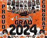 2024 Graduation Decorations, Orange and Black Graduation Decorations Con... - £30.82 GBP