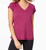 allbrand365 designer Womens Heathered V Neck Top Size X-Small Color Dark Pink - £17.50 GBP