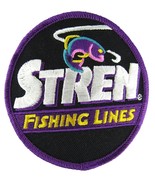 Vintage Stren Fishing Line Neon Cloth Patch Bass Fish Hat Jacket Embroid... - £7.69 GBP