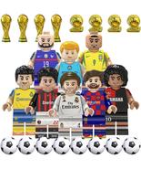 8Pcs Football World Cup Superstars Kaka Haaland Messi Ronaldo Mini Figur... - £19.19 GBP
