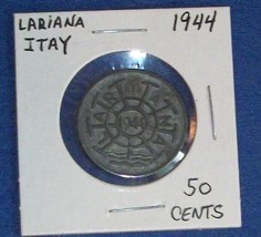 1944 50 Cent Token Steamboat Ferry Navigation Lake Como Milan Italy Gettone Coin - £69.26 GBP