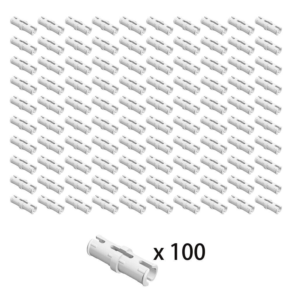 100x White Part 2780 Connector Peg w. Friction/Technic Pin with Center S... - $6.89