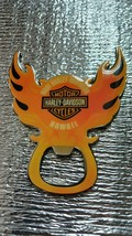 Harley Davidson Maui, Hawaii Orange Flame bottle opener fridge magnet - $25.00
