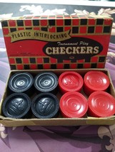 Vintage Transogram Plastic InterLocking Tournament Play Checkers - $14.52