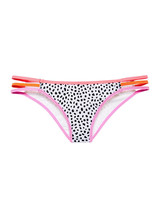 Victoria&#39;s Secret The Strappy Cheeky Bikini Bottom Pink Black White Smal... - £14.38 GBP