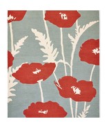 RED FLORAL HAND TUFTED RUG,MODERN RUG,KIDS RUG,CUSTOM RUG,MULTI COLOR RUGS. - $230.40