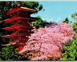 Japanese Tea Garden Pagoda San Francisco California CA UNP Chrome Postca... - £2.29 GBP