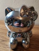 Vintage Chrome Silver Hello Kitty Sanrio 3-Piece Makeup Brush Holder Set... - $49.99