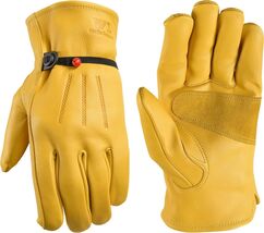 Professional Leather Work Gloves - Gunn Cut Design, Adjustable Wrist, La... - $25.69