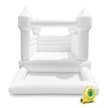 Mini White Bounce House Inflatable Jumping Bed For Kids (White-10 * 8 * ... - $731.99