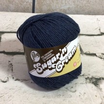 Lily Sugar &#39;N Cream Super Size Yarn Medium Gauge 100% Cotton 4 oz Indigo Blue - £7.13 GBP