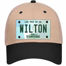 Wilton New Hampshire Novelty Khaki Mesh License Plate Hat Tag - £23.17 GBP