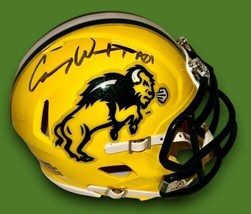 Carson Wentz Autographed Signed North Dakota Bison Football Mini Helmet w/COA - £102.86 GBP