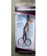 Tweezerman Eye Brow Shaping Stainless Steel Scissors &amp; Shaping Brush 2914-R - £12.69 GBP